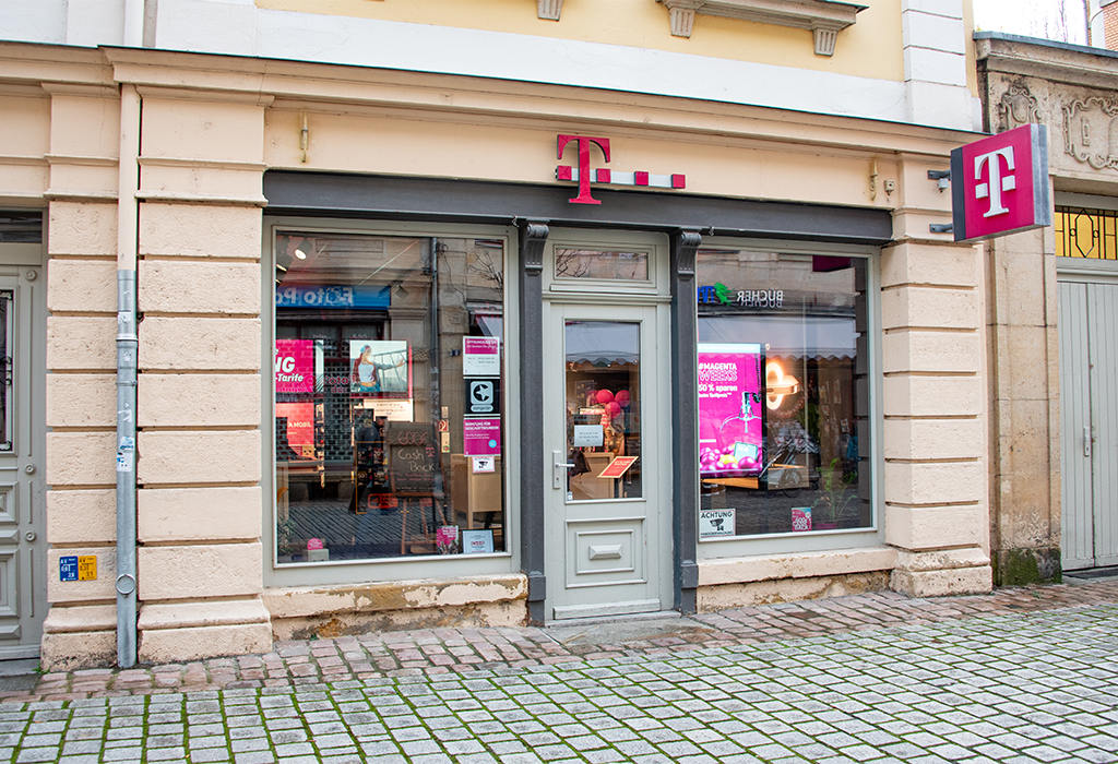 Shop Außenansicht. Welkona – Ihr Telekom Partner in Pirna